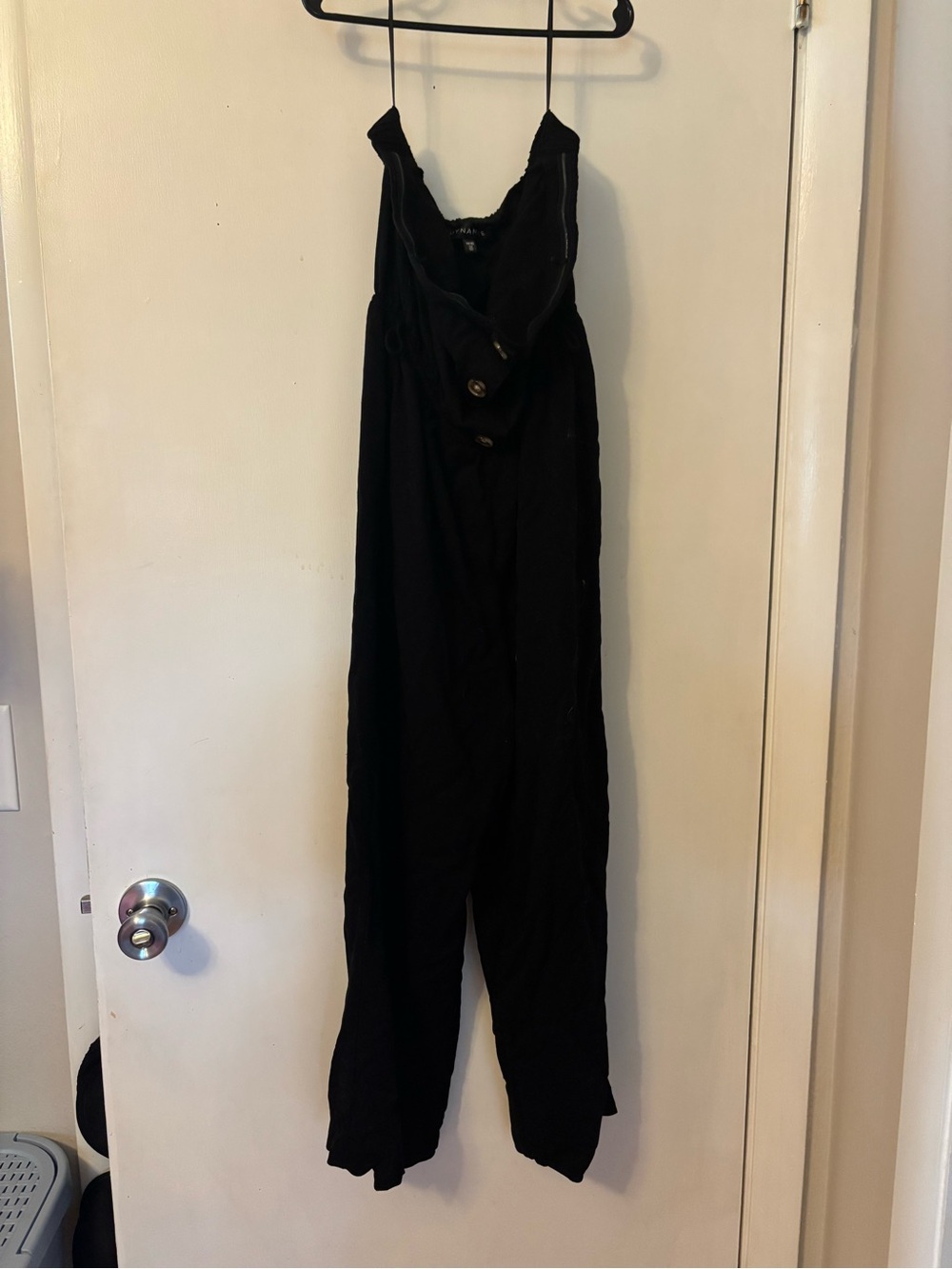 Dynamite Black Button-Front Jumpsuit